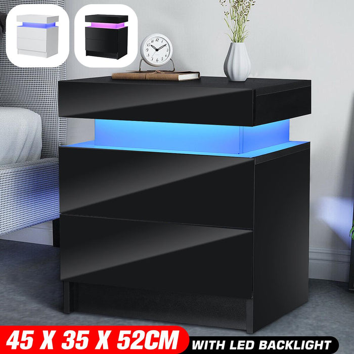 LED Light Bedside Cabinet