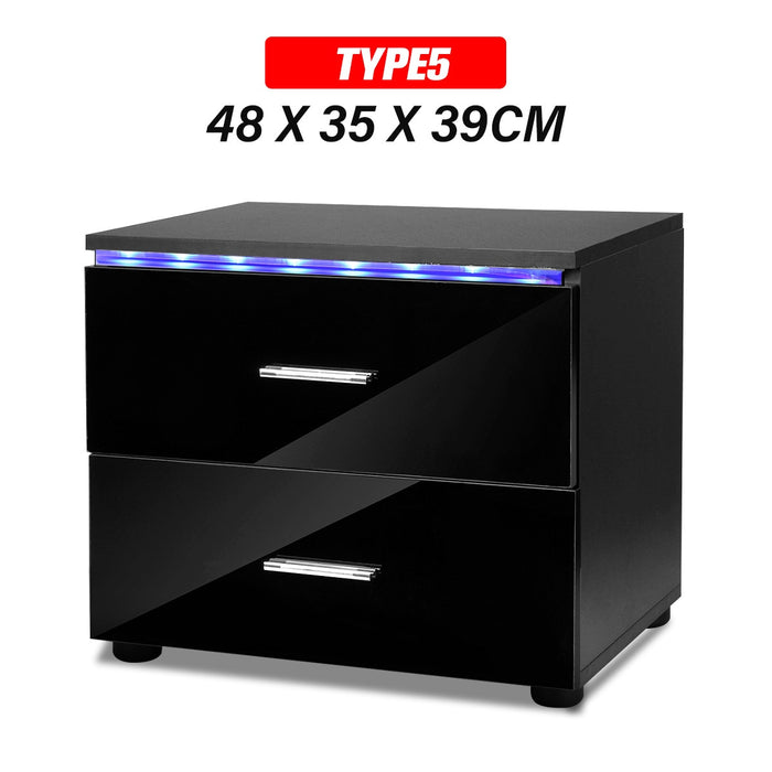 LED Light Bedside Cabinet