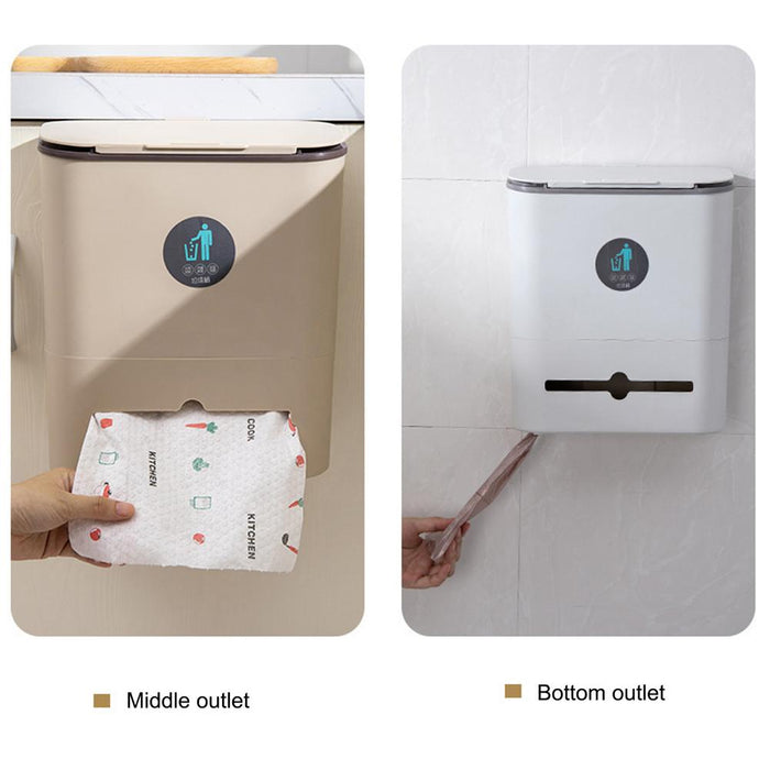 Hanging Kitchen Trash Can With Lid