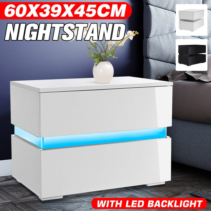 LED Light Bedside Cabinet