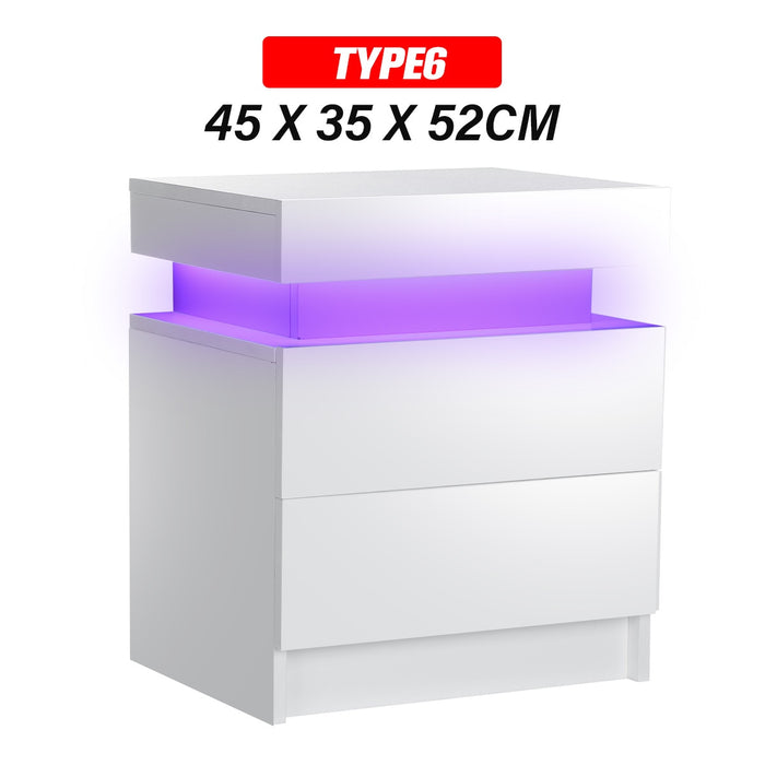 LED Light Bedside Cabinet